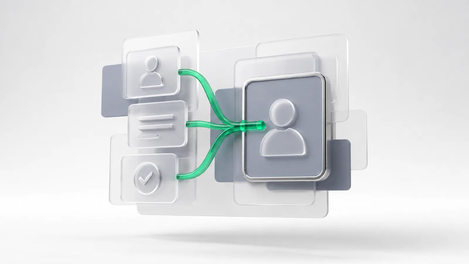 Author schema connecting an article byline to a person's profile page and a reviewer, shown as three linked identity cards